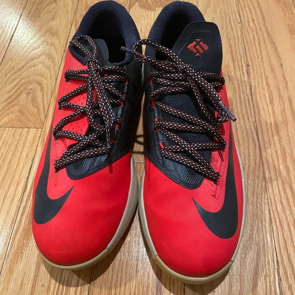 Nike KD 6 Boys Size 7Y Sonic Red Navy Kevin Durant 599477-600 - Picture 2 of 7